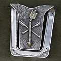 SAN AUGUSTINE 1601 LARGE STERLING MONEY CLIP SET WITH 14K ARROW AND 27 1.5MM DIAMONDS