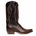 MENS CROCODILE BELLY BOOTS IN CHOCOLATE AND BLACK