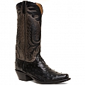 MENS PIN OSTRICH BOOTS IN BLACK AND GREY