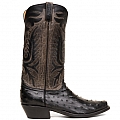MENS PIN OSTRICH BOOTS IN BLACK AND GREY