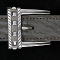STERLING SILVER SPOTTED 1” BUCKLE SET