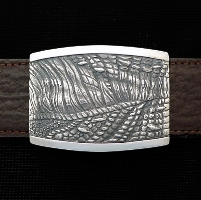 STERLING DINO SKIN TROPHY BUCKLE