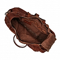 CLASSIC WHEELED LEATHER TROLLEY DUFFLE BAG IN COGNAC