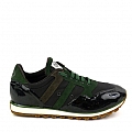 MENS SUEDE RUBBER SOLE SNEAKERS IN BLACK, GREEN AND BROWN