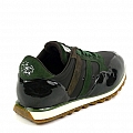 MENS SUEDE RUBBER SOLE SNEAKERS IN BLACK, GREEN AND BROWN
