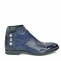 PASCAL TRIPLE SNAP SMOOTH LEATHER SHOE BOOT IN BLUE